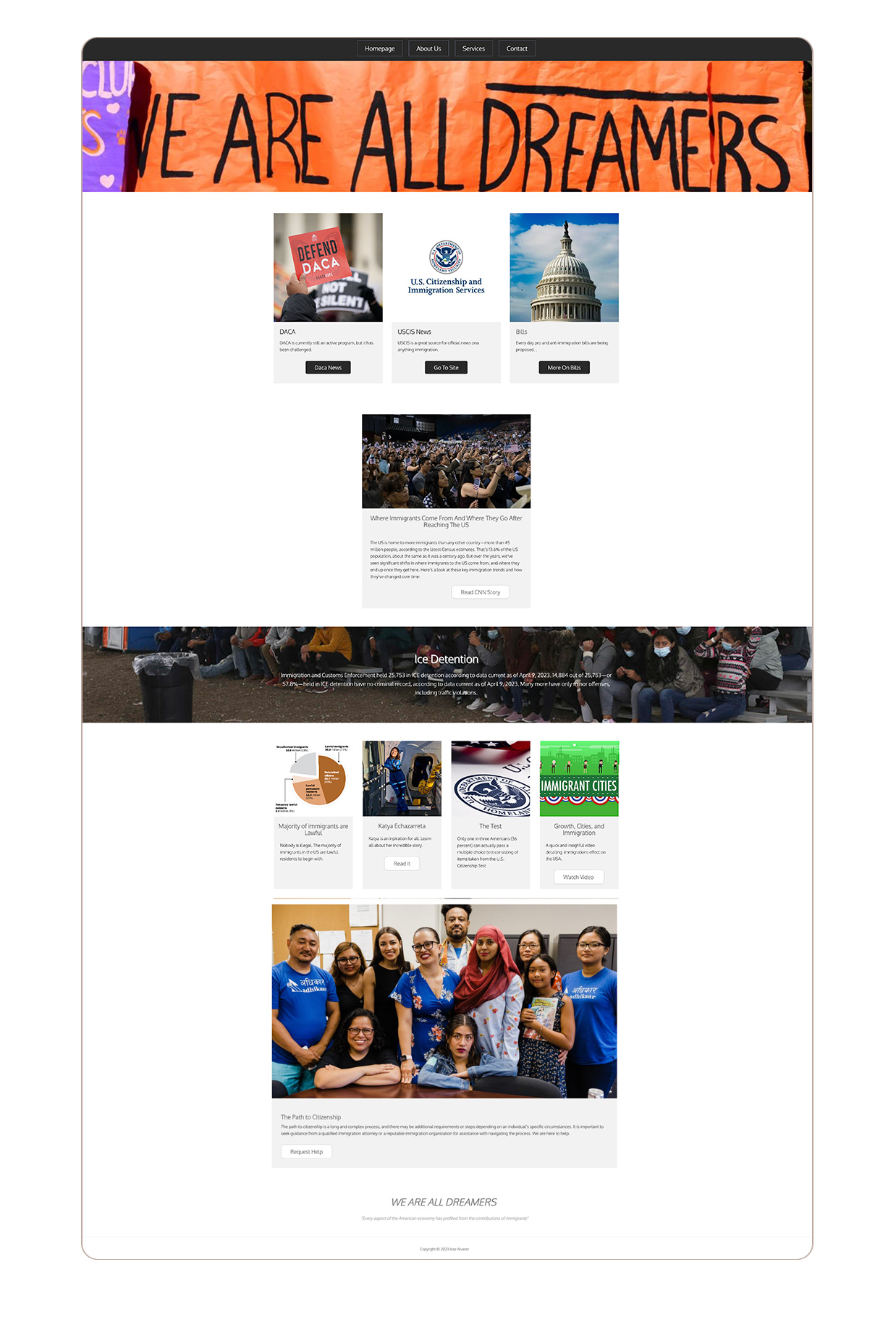 student website